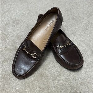 Cole Haan Dark Brown Loafers with Gold Detail
